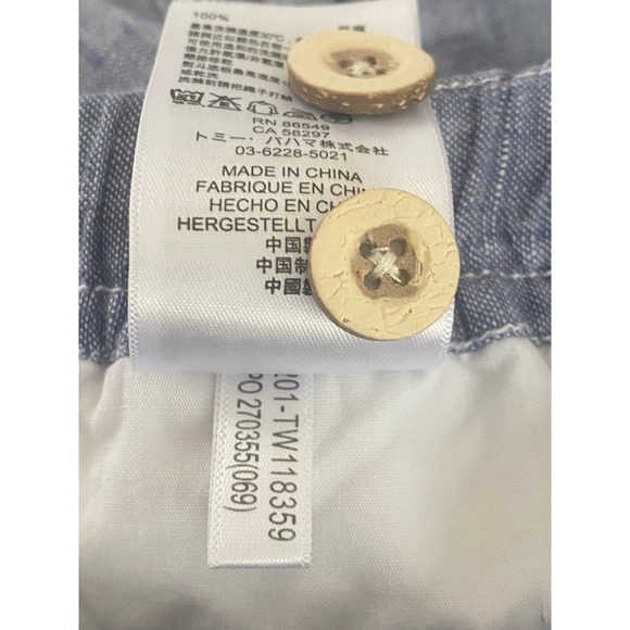 Tommy Bahama 100% Linen Two-Palm Drawstring Pants Blue Size Women's Sm Coastal - Picture 6 of 6